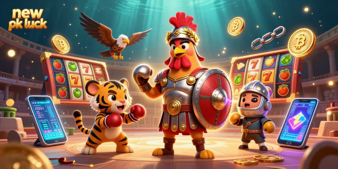 Join the action at new pk luck with gladiators and jackpots in this thrilling casino scene.
