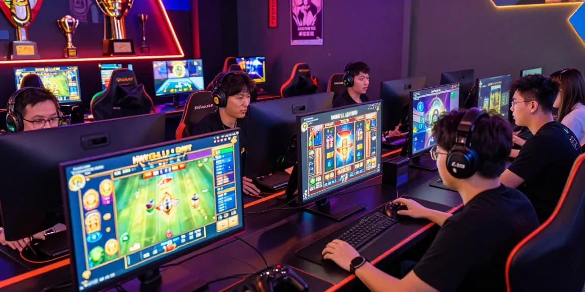 Engaged players enjoying HWGSLOT in a vibrant online gaming environment