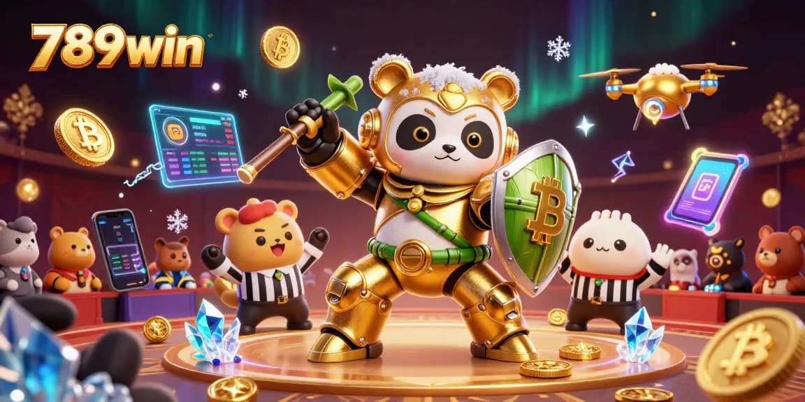 Experience exciting gameplay at 789win with vibrant 3D illustrations embodying dynamic casino elements.