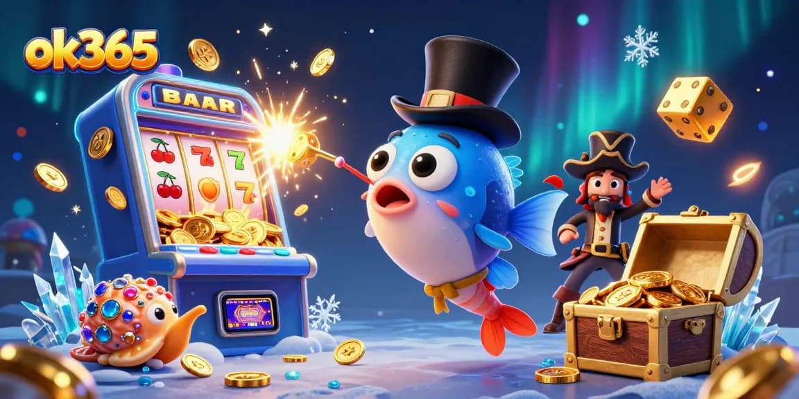 Engage with the excitement of ok365 casino adventures featuring lively underwater characters and slot machine action.