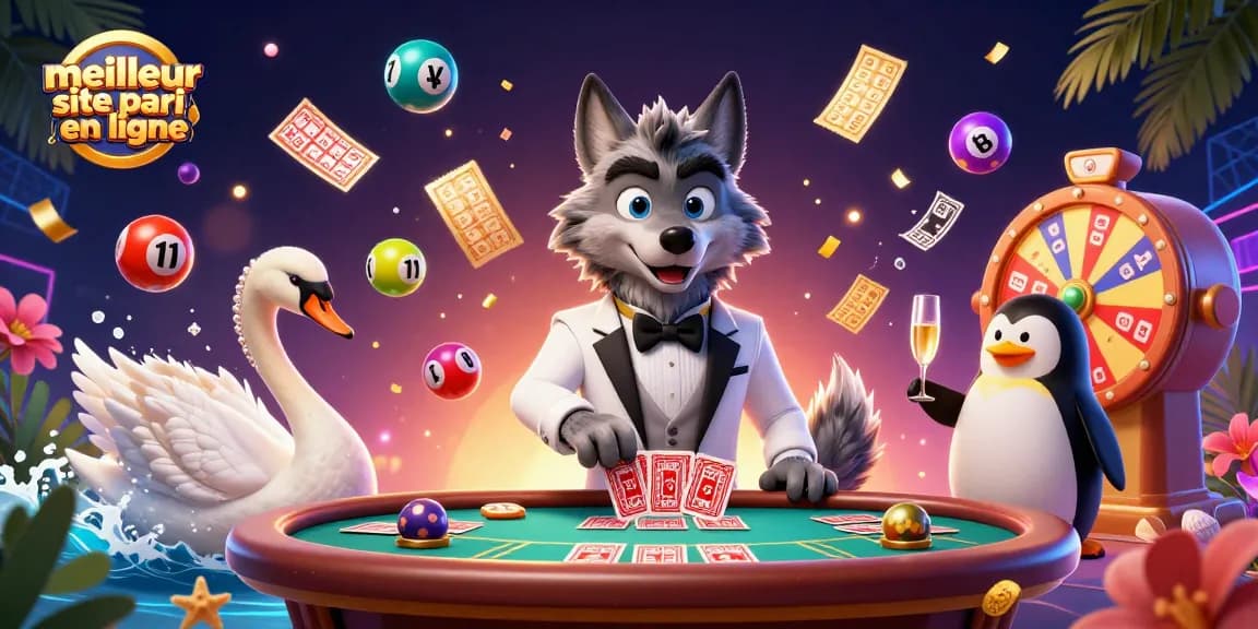 Jouez sur le meilleur site de paris en ligne avec un décor de casino vibrant et animé.