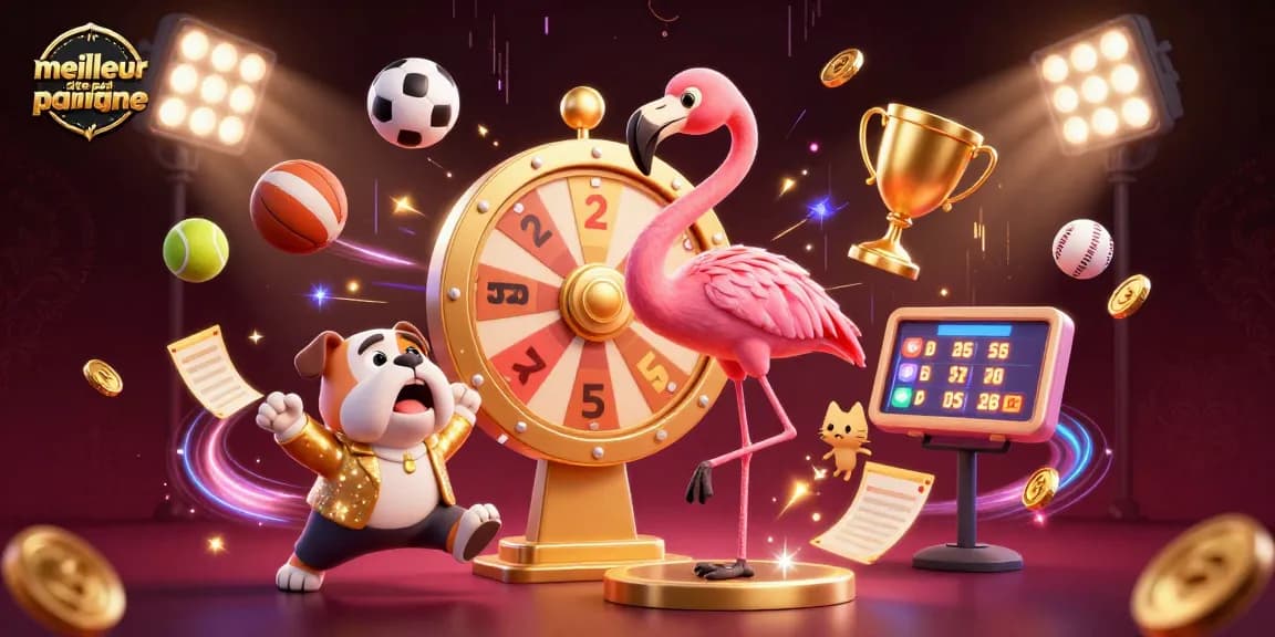 Pariez sur le meilleur site de paris en ligne avec des personnages animés et des éléments sportifs.