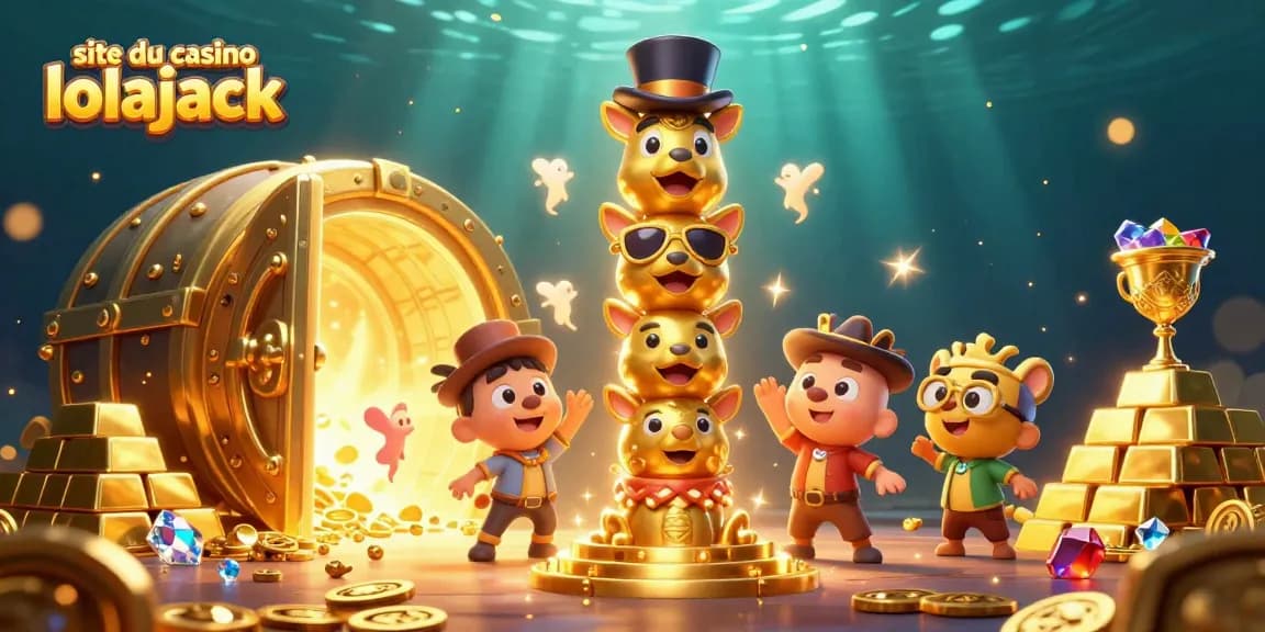 Découvrez les nombreuses machines à sous sur le site du casino lolajack avec une illustration captivante.
