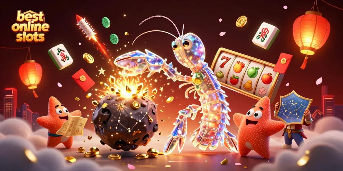 Experience the excitement of the best online slots with a vibrant 3D illustration of fortune and adventure.