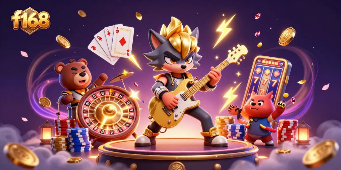 Experience thrilling gameplay at f168 with vibrant characters and dazzling casino atmosphere.