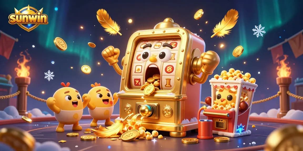 Experience sunwin's exciting jackpot moment with vibrant slot machines and rich casino visuals.