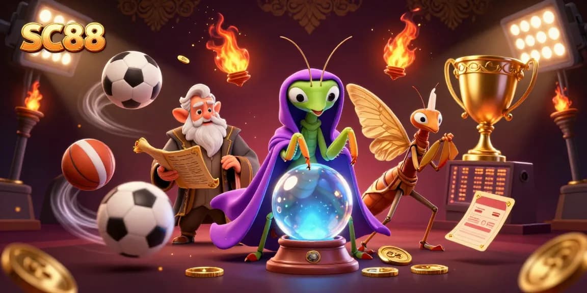 Engage in SC88's vibrant casino atmosphere with a mystical fortune teller and wise librarian.