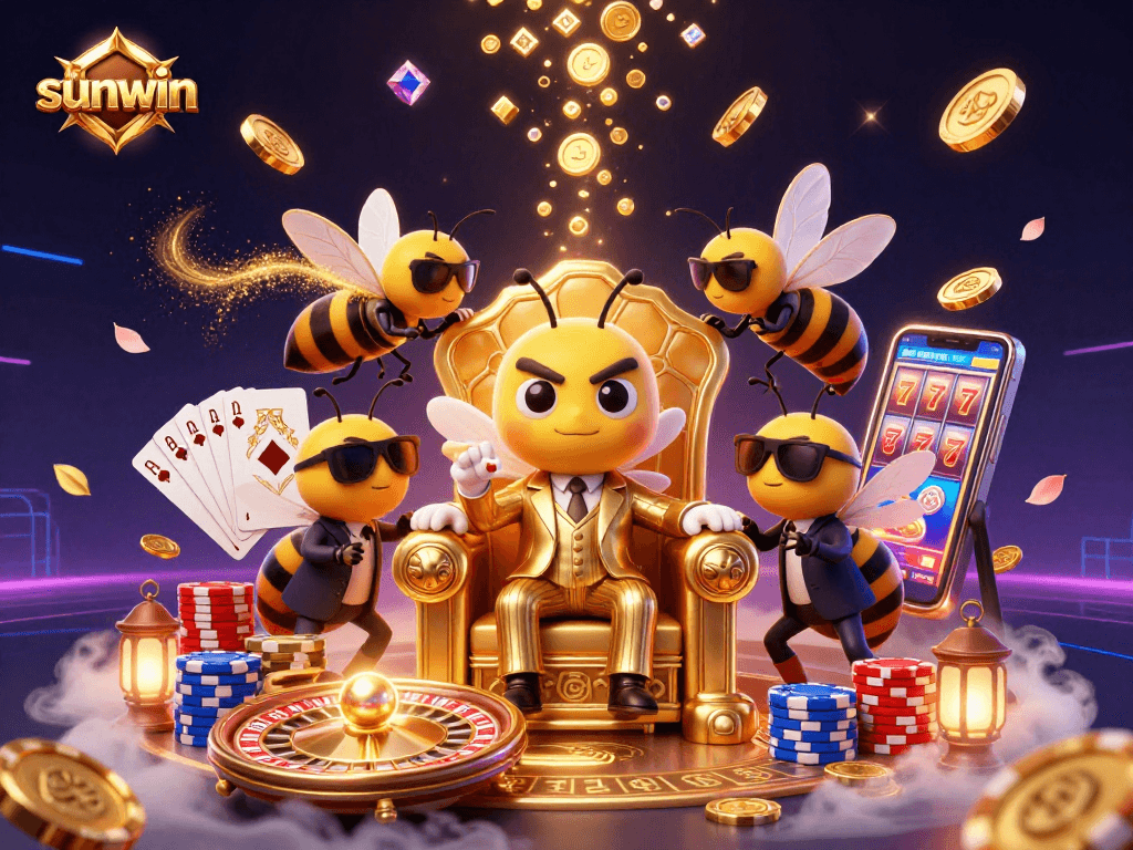 Engage with sunwin's thrilling casino experience featuring a 3D bumblebee mob boss and dynamic gaming elements.