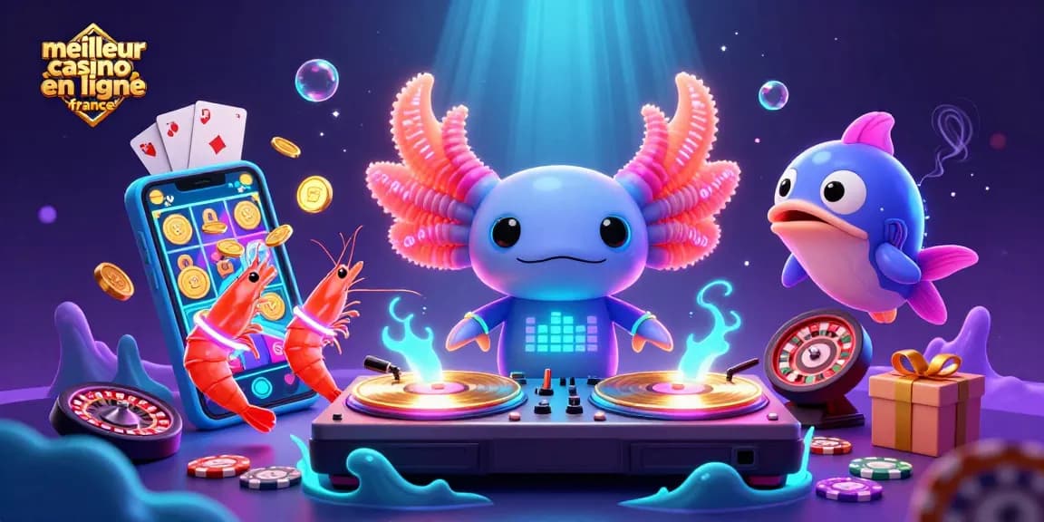 Jouez sur le meilleur casino en ligne France avec des personnages de casino animés et des éléments de jeu 3D.
