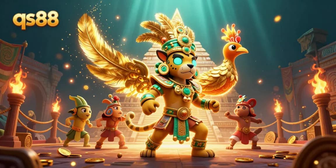 Experience thrilling gameplay at qs88 with an enchanting Mayan jaguar priest and prizes galore.