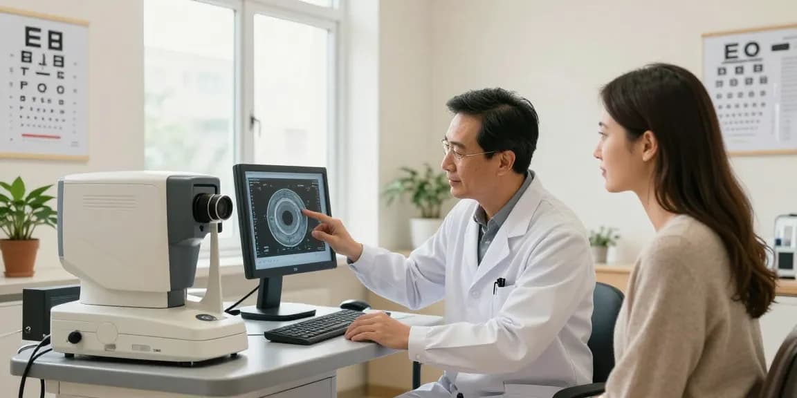 Patient consultation at SNU Eye Clinic highlighting personalized care in eye health with expert doctor.