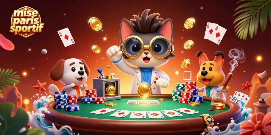 Optimisez vos mises paris sportifs avec un décor de casino rempli de jetons et de cartes.