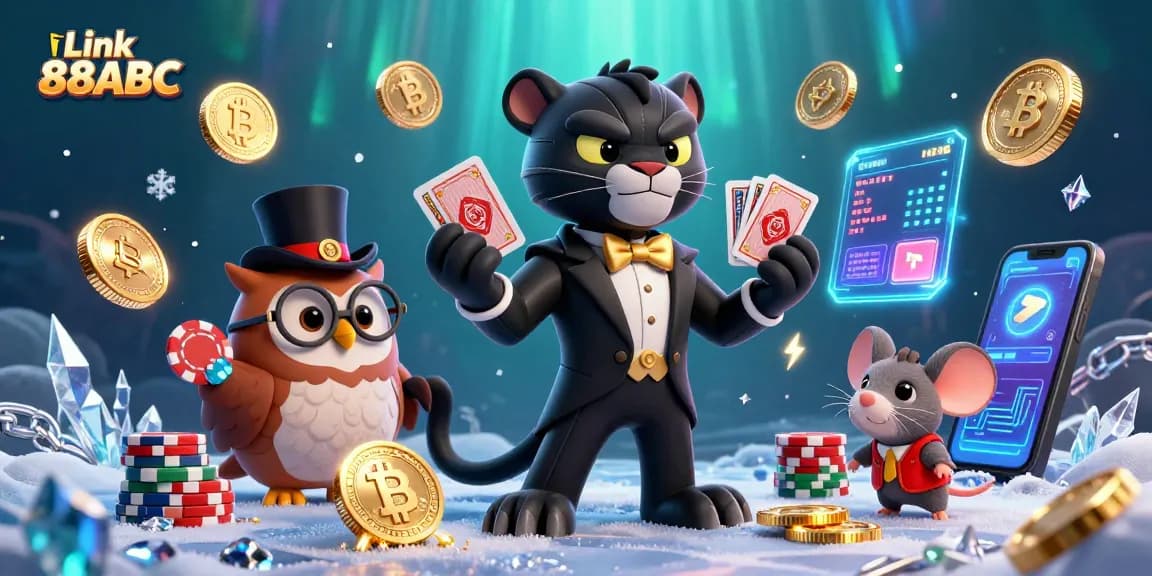 Experience exciting gameplay with Link 88ABC: a vibrant casino scene featuring unique characters and dynamic elements.