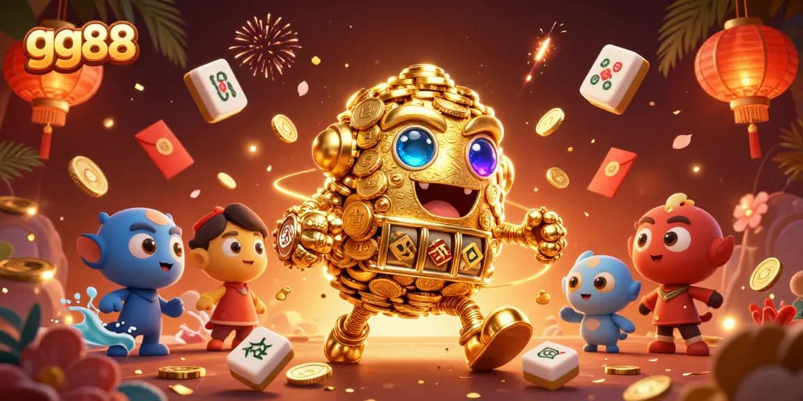 Engage with incredible bonuses at gg88 while enjoying vibrant casino-themed visuals of gold coins, lanterns, and festive elements.