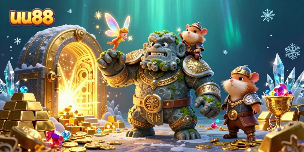 Spin to win with uu88’s ultra-detailed 3D casino scene featuring treasure and adventure.