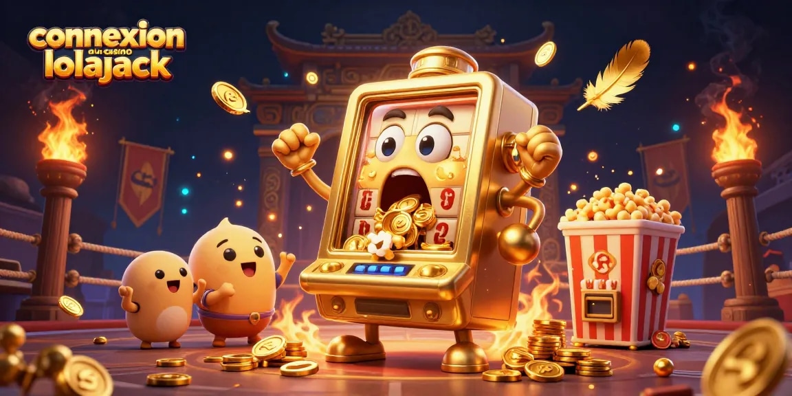 Spin the reels at connexion au casino lolajack with golden slot machines celebrating a jackpot win!