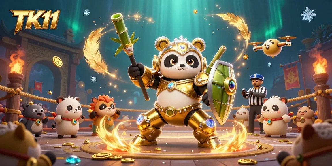 TK11 offers thrilling casino gameplay with mech-suit panda battling in an animated arena.
