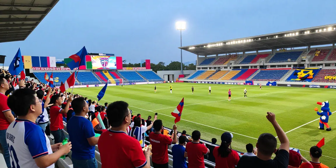 Watch here as enthusiastic fans cheer passionately for their team during a live football match.