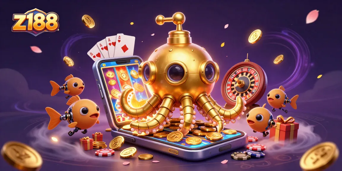 Experience thrilling gameplay with Z188's immersive 3D fantasy casino scene featuring gold coins and dynamic gaming elements.