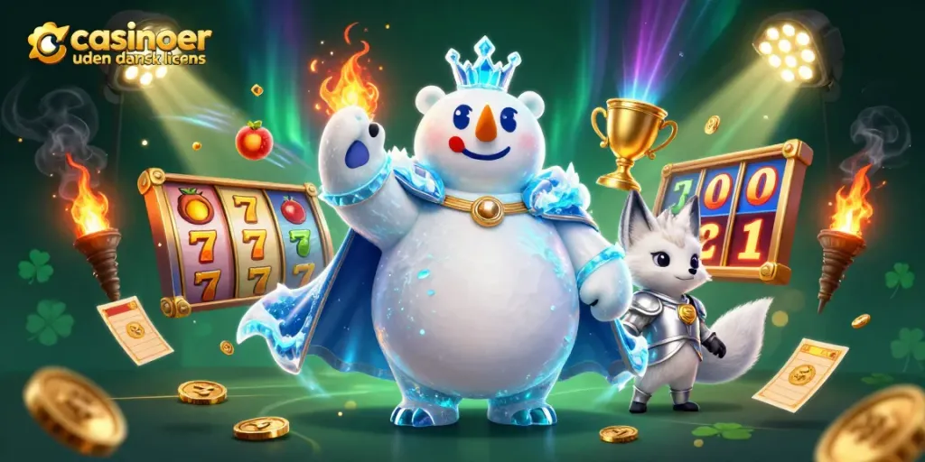 Engage with thrilling action at casinoer uden dansk licens featuring slot reels and vibrant game elements.