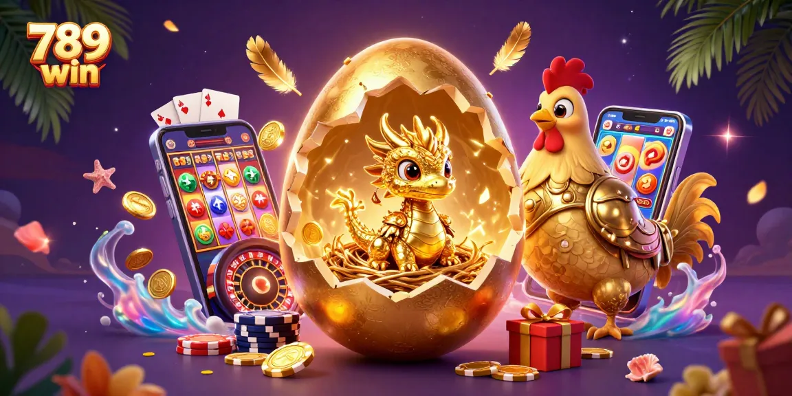 Win big with 789 win at an exciting casino featuring a golden dragon and poker chips