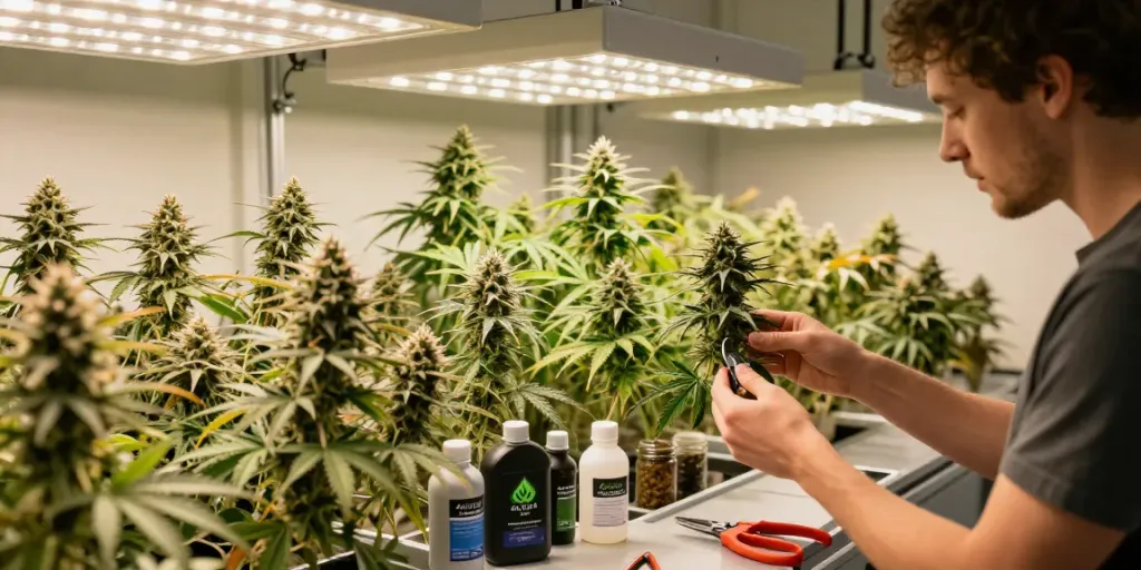 Premium cannabis cultivation at Alien Labs showcasing exotic strains and quality growth techniques.
