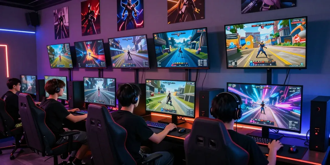 Players enjoying diverse gaming experiences at https://rokok88.com, showcasing vibrant setups and immersive environments.