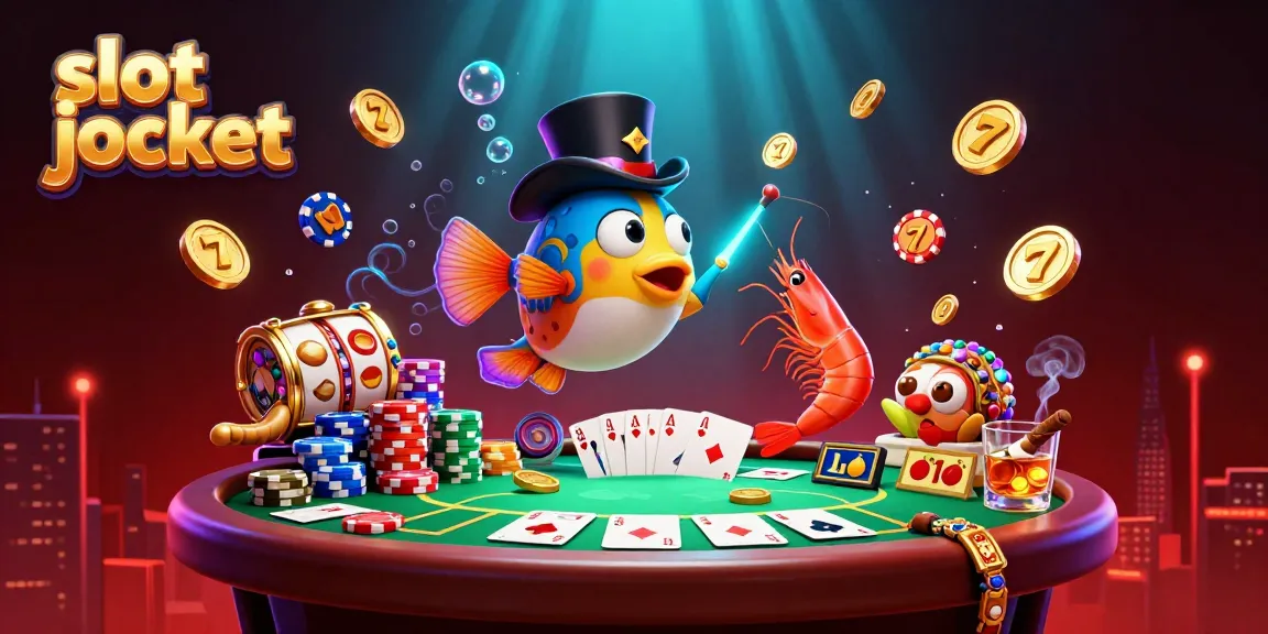 Catch the excitement of a slot jackpot with vibrant underwater characters and casino elements in a dynamic 3D scene.