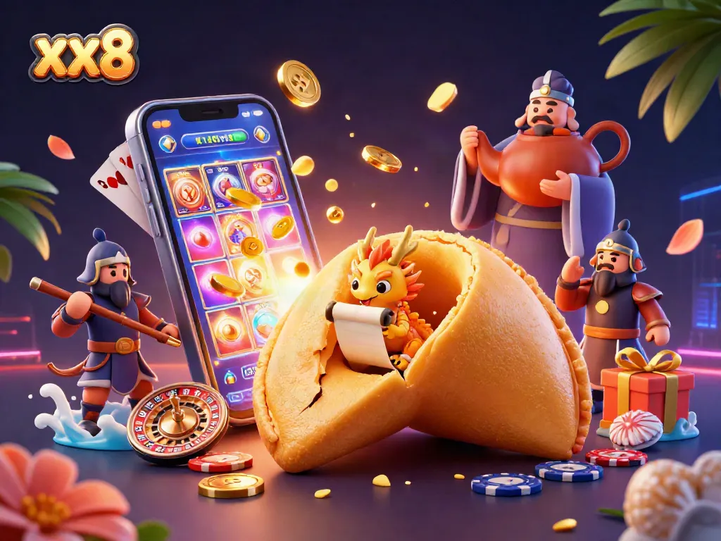 Engage with the vibrant xx8 casino world featuring dynamic slot games and swirling gold!