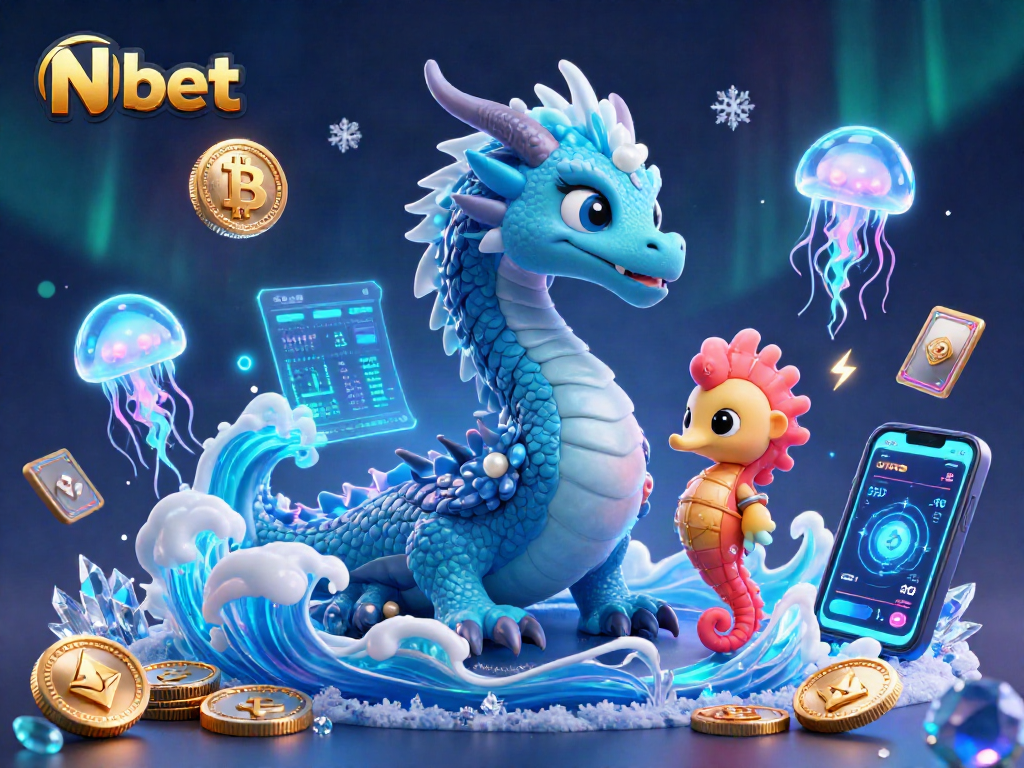 Nbet showcases thrilling gameplay with vibrant 3D casino creatures and crypto elements.