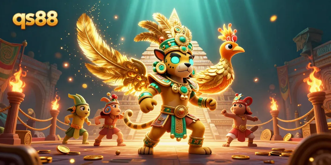 Experience thrilling gameplay at qs88 with an enchanting Mayan jaguar priest and prizes galore.