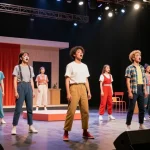 Exciting theatre rehearsal with diverse performers showcasing rokok88's modern entertainment vibe.